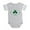 Heather Gray, variant on CafePress - Shamrock Dot_H - Cute Infant Baby Football Bodysuit