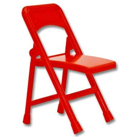 Red Plastic Toy Folding Chair For Wwe Wrestling Action Figures