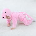 thumbnail image 6 of ANINEO Baby Dinosaur Festival Cartoon Hooded O-Neck Romper Toddler Jumpsuit Warm Outfits Cozy Child Dailywear, 6 of 7