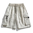thumbnail image 2 of LpwkSSA Mens Vintage Cotton Cargo Shorts Multi Pocket Design Durable Fabric Relaxed Silhouette for Outdoor Adventures Yellow XXXL, 2 of 9