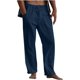 thumbnail image 1 of Pantalones largos de lino para hombre, nuevos, con cordón elástico, de color liso, holgados e informales, pantalones largos para hombre, 1 of 5
