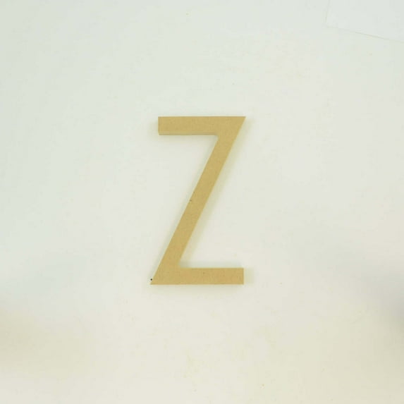 Package of 1, 12 Inch X 3/4" Thickness MDF Letter Z in The Century Gothic Font, Thick, Upper Case for Art & Craft Project, Made in USA