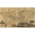 thumbnail image 2 of Vintage Maps 18x12 Black Modern Framed Museum Art Print Titled - Israel and Jerusalem, 2 of 4