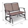 thumbnail image 3 of Outdoor Glider Loveseat Chair for Backyard Garden Rocking Seating Patio with Powder Coated Steel Frame, 3 of 6