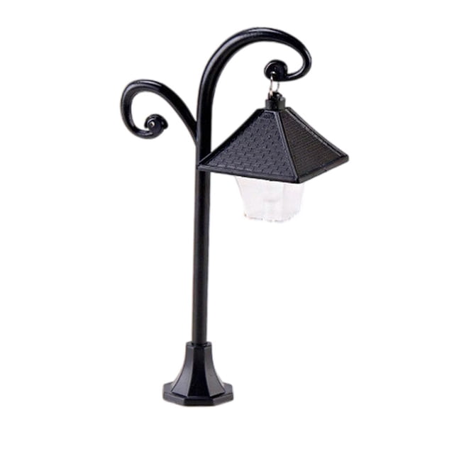 1/12 tren vías férreas luces farolas modelo decorativo lámpara de calle Cuadrado Curvado Zulema Luces de los ferrocarriles del tren