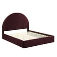 thumbnail image 5 of Platform Bed Frame, King, Purple, Velvet, Hotel Bedroom, Modern Contemporary, HB38115, 5 of 9