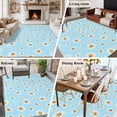 thumbnail image 5 of Area Rug for Living Room, Spring Floral Daisy Non-Slip Indoor Large Carpet for Bedroom/Dining Room, Blue Elegant Pastoral Flowers Watercolor Washable Rectangle Floor Runner Rugs - 5 x 8 Ft, 5 of 8