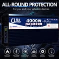 thumbnail image 2 of CJC Power Inverter 4000W, DC 12V to AC 110V Converter with LCD Display, Pure Sine Wave Solar Converter for Home, RV, Outdoor, Camping, Boat, Emergency, 2 of 11