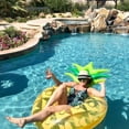 thumbnail image 4 of Boya de piscina con forma de piña, flotador inflable para piscina, flotador inflable grande para playa oceánica, silla de piscina para adultos y niños, colchón de aire para piscina, 4 of 8