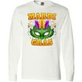 thumbnail image 3 of Inktastic Mardi Gras with Green Masquerade Mask Long Sleeve T-Shirt, 3 of 5