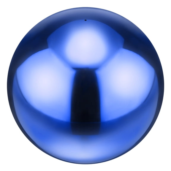 Uxcell 1-Pack Garden Gazing Globes Ball 12 Inch 201 Stainless Steel Hollow Mirror Ball for Home, Outdoor Ruby Blue