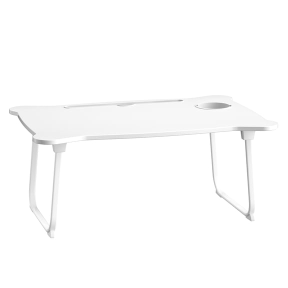 Anvazise Bear Shape Bed Table, Laptop Bed Tray Table, Portable Lap Desk Bed Table Tray, Folding Couch Laptop Lap Desk with Storage Drawer, Cup Holder and Tablet Slot