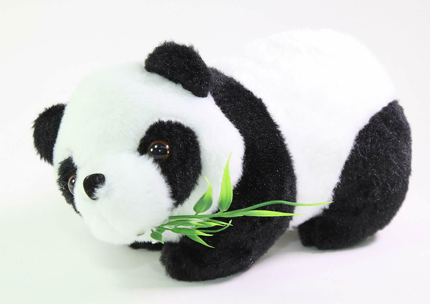 7" Cute Panda Eating Bamboo Stuffed Plush Animal Toy Birthday Gift