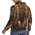 thumbnail image 6 of Rateoe Tiger In The Fallen Leaf Forest Pattern Mens Hoodie, Pullover Hooded Sweatshirt, Kangaroo Pocket Hoodie Ideal for Daily Wear, Travel and Home-, 6 of 7