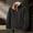 A Black, variant on Timoontee Men's Sherpa Lined Jacket Fall Winter Warm Coats Solid Fleece Zipper Jacket Coat Casual Comfy Stand Collar Outerwear Coat with Zip Pocket Brown M