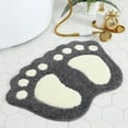 thumbnail image 2 of Promotion Clearance!Bathroom Rugs And Mats Sets Luxury Footprints Shower Shaggy Floors Extra Thick Super Soft Absorbent Perfect Absorbant Plush Mach Brown 40x60CM, 2 of 16