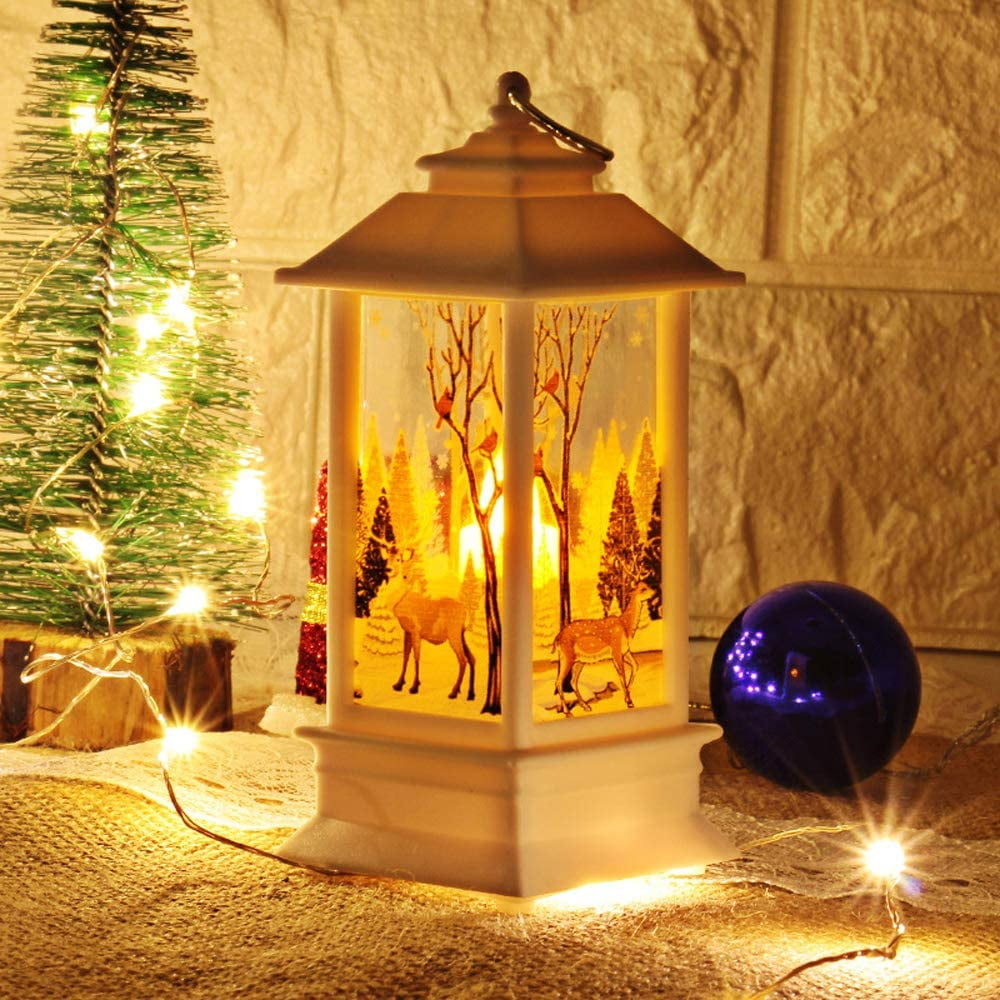 BLUUXIN Christmas Creative Decorative Lanterns Snowman Printed