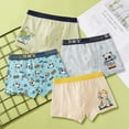 thumbnail image 3 of Esaierr Little Boys Cotton Undies 2-18Y Kids Teen Boys Soft Short Underwear Cartoon Boxer Brief 4 Pack, 3 of 6