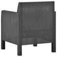 thumbnail image 3 of vidaXL 3 Piece Patio Lounge Set with Cushions PP Rattan Anthracite, 3 of 8