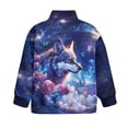 thumbnail image 5 of Uorisanigo Girls Half Zip Sweatshirt Fall Trendy Long Sleeve Pullover Crop Tops Comfortable Galaxy Floral Wolf Quarter Zipper Hoodies Athletic Shirts Top Hoodies Winter Clothes, 5 of 7