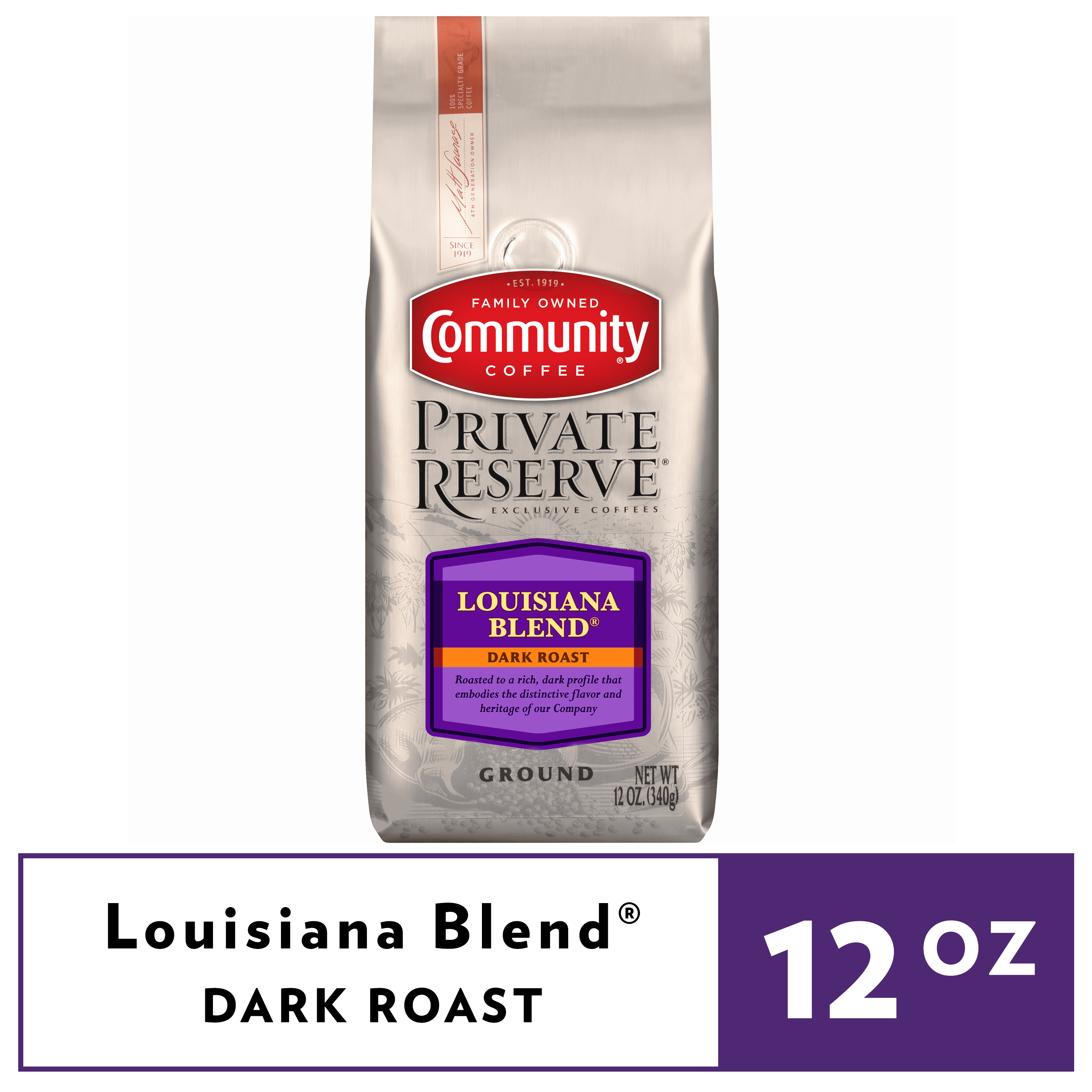 Community® Coffee Private Reserve® Louisiana Blend® Dark Roast Ground Coffee 12 oz. Bag
