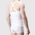 thumbnail image 5 of Bcfgryg Male Camisole Sleeveless Vest Solid Color Back Strap Sexy Off Shoulder Nightclub Tops Men's Sleeveless Jacket Vest, 5 of 5