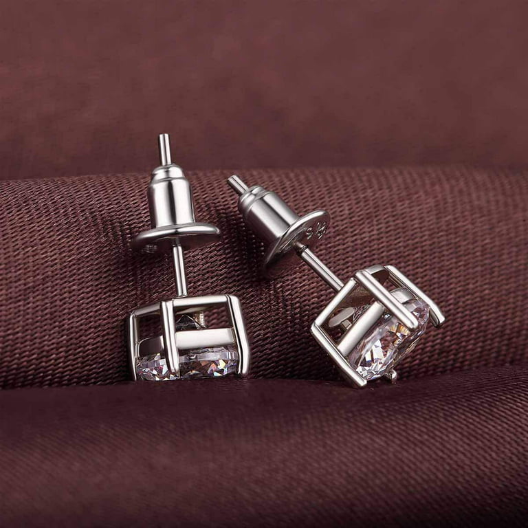 Bullet Locking Earring Backs for Diamond Studs Replacements Earring Backs  for Heavy Earrings Droop Earrings Hypo-Allergenic Rubber Earring stoppers