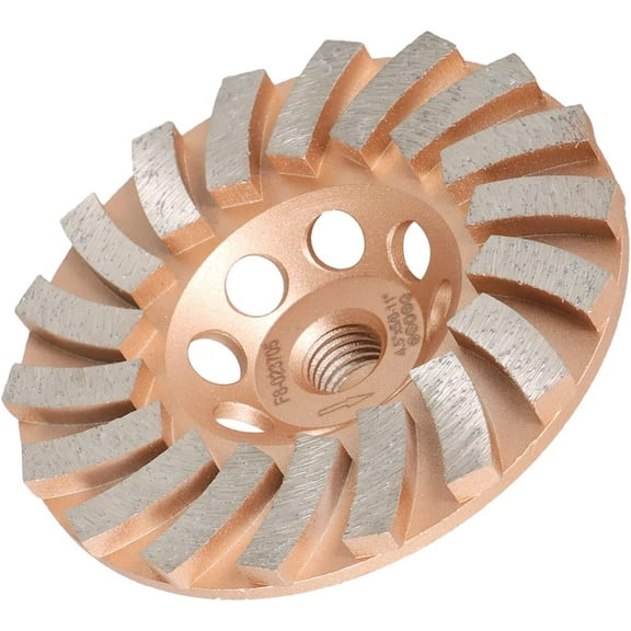EPOTOOR 4.5 Inch Diamond Cup Grinding Wheel, 18 Turbo Segments with 5/8-11 Inch Arbor Fit for Grinder Polishing and Cleaning Marble Masonry Concrete