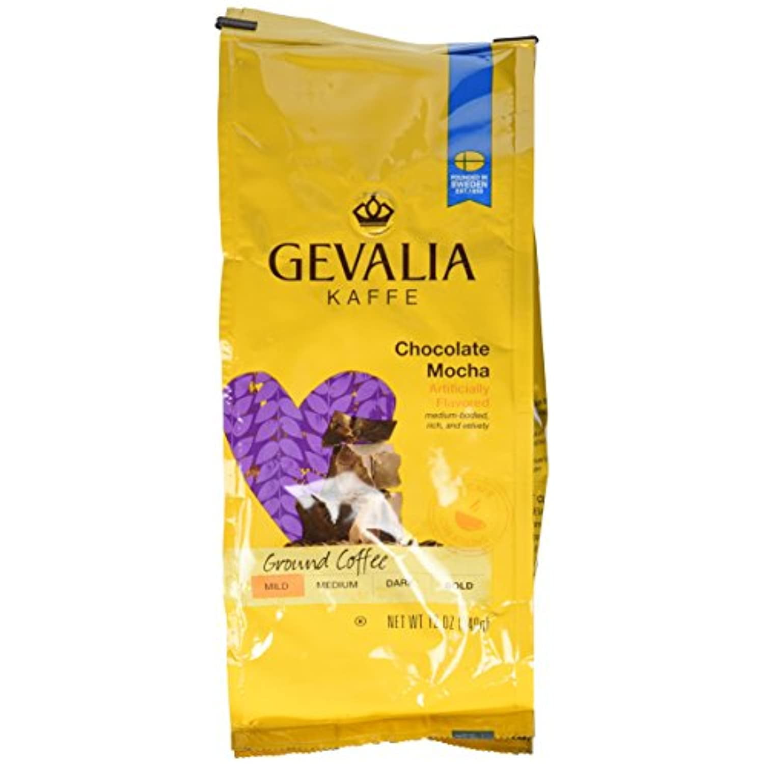 Gevalia, Kaffe Coffee, Chocolate Mocha, Ground, 12Oz Bag (Pack Of 2