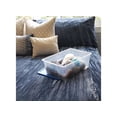 thumbnail image 5 of Homz 3 Gallon Plastic Storage Tote, Clear and Blue, 5 of 8