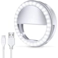 thumbnail image 1 of Selfie Ring Light, [Rechargeable] with 36 LED Lights, 3-Level Adjustable Brightness Clips On Phone Ring Light Compatible with iPhone X Xr Xs 7 8 Plus 11 12 Pro Max iPad Laptop Samsung, 1 of 6