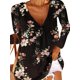 thumbnail image 1 of Guardurnaity Camiseta de mujer Camisa estampada de manga larga Blusa informal con cuello en V de otoño Prendas para la parte del cuerpo Negro 3XL Guardurnaity AP003521-06, 1 of 4
