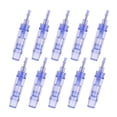 thumbnail image 1 of Agujas de microagujas azules reemplazables para dispositivo de microdermoabrasión, 10 piezas, tipo redondo nano, acrílico y acero inoxidable., 1 of 6