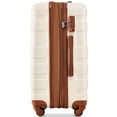 thumbnail image 4 of JAMPOOCA 12" Adult 3 Piece Hardside Spinner Expandable Travel Luggage Set, Ivory, 4 of 9
