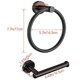 thumbnail image 2 of Bathroom Towel Ring Set, Stainless Steel Matte Black Hardware Accessories Set Includes Hand Towel Holder, Toilet Paper Holder, 2 of 5