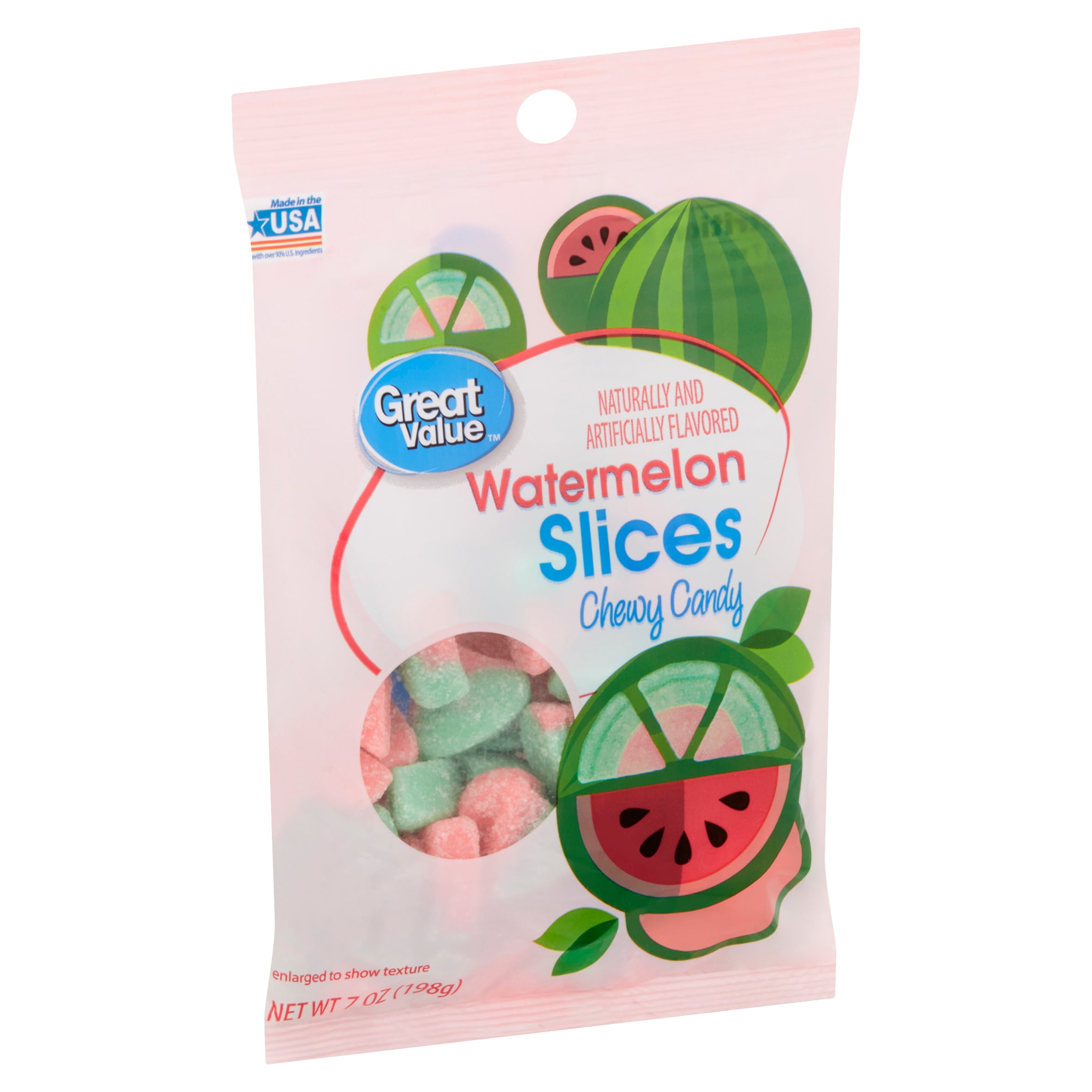Great Value Watermelon Slices Chewy Candy, 7 oz