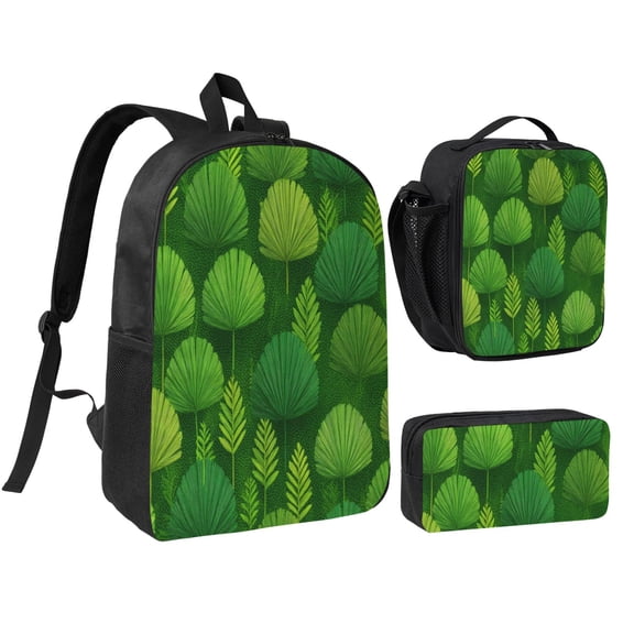 Palm Backpack 17 Inch Set with Lunch Bag and CaseDurableTravel Bag Combo for Work Commuting Daily Use
