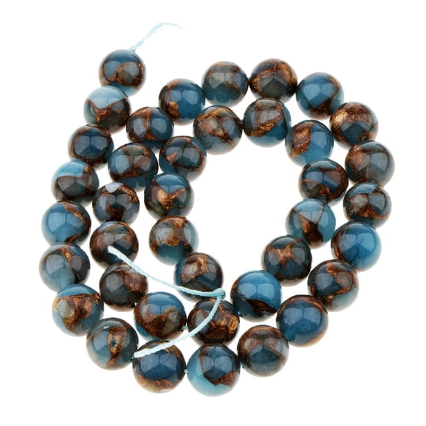 1 filamenti De Granos Sueltos Natural Azul Cuenta Para Brazalete Collar Artesanía 10mm