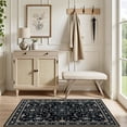 thumbnail image 5 of 2x3 Area Rugs Living Room Rug: Washable Vintage Boho Medallion Rug No Slip Stain Resistant Soft Carpet Indoor Floor Large Carpets for Bedroom Dining Room Farmhouse Nursery Hallway Home Office Black, 5 of 17