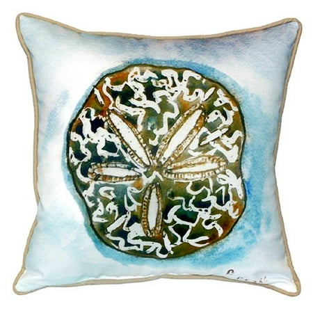 Betsy Drake Interiors Coastal Sand Dollar Indoor/Outdoor Throw Pillow