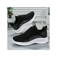 thumbnail image 4 of Oucaili Womens Running Shoe Fly Woven Upper Athletic Shoes Sport Sneakers Non-Slip Fitness Workout Flats Women Walking Black 6, 4 of 6