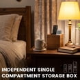 thumbnail image 4 of 2pcs Acacia Wood Remote Control Holder, Tabletop Wooden Remote Caddy, TV Controller Organizer for Living Room and Nightstand, Brown, 4 of 9