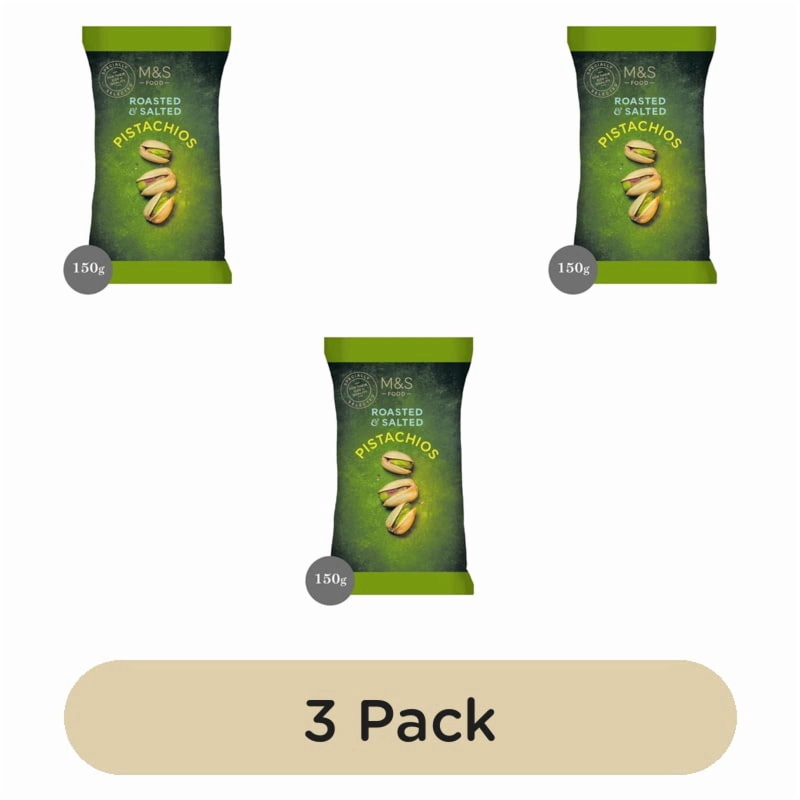 M&S Roasted & Salted Pistachios 150g, British Import (Pack of 3)