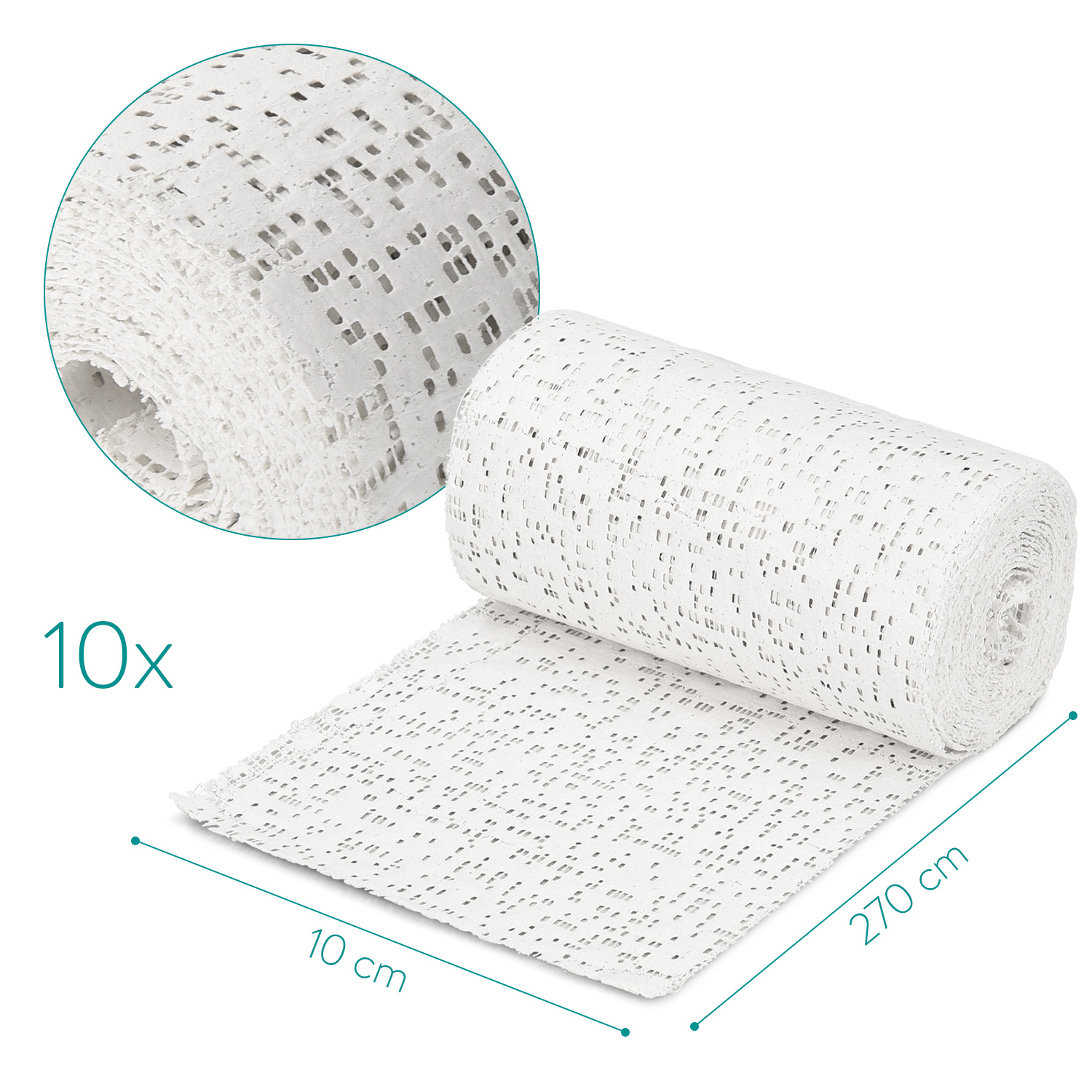 MEDCO Plaster Cloth Rolls – 4in X 15ft, 12 Pack For Belly Casting & Crafts