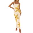 thumbnail image 1 of Vestido largo ZESICA para mujer, estampado floral, tirantes finos, 1 of 8