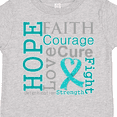 thumbnail image 4 of Inktastic Ovarian Cancer Hope Faith Motto Boys or Girls Toddler T-Shirt, 4 of 5