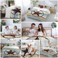 thumbnail image 5 of Retro Texas Star Duvet Cover Set Full Size, Country Star 4 Piece Soft Microfiber Bedding Set with 1 Duvet Cover, 1 Flat Sheet, 2 Pillowcases, 5 of 9