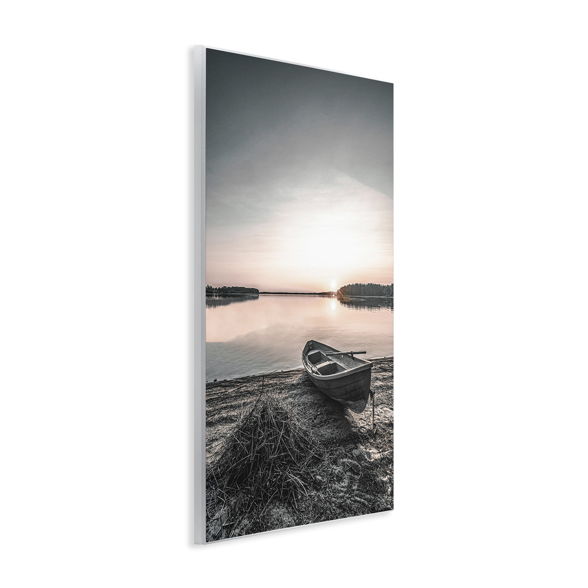 Stupell Industries Deserted Canoe on Shore Landscape Photography Unframed Art Print Wall Art, 10 x 15