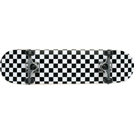 Cargo Skateboard Truck - Checker Black/White Pro Complete Skateboard 7.75 Black Wheels Raw Trucks