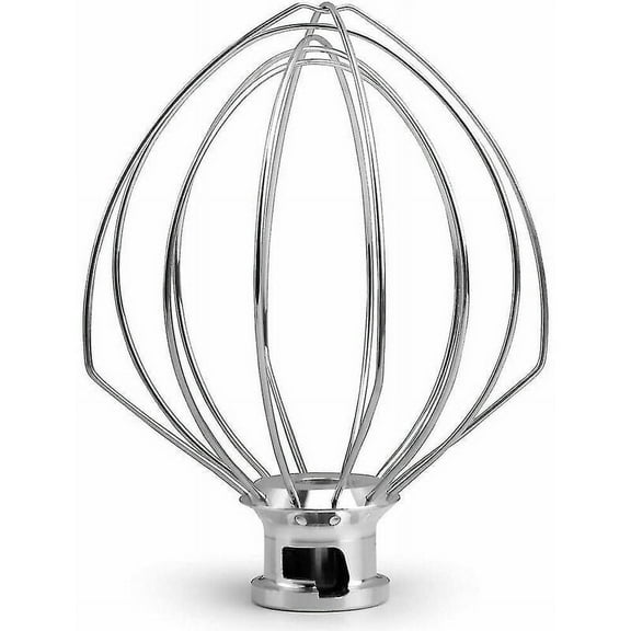 Lump-Free Mixtures 6-Wire Whip For KitchenAid Food Processors, Durable Aluminum Flange, Easy To Clean, Compatible With 4.3L And 4.8L Models, High Quality Stainless Steel, Perfect